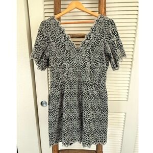 Express Black Embroidered Jumpsuit   Bohemian Style Casual Bottoms NWT L